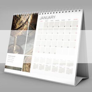 Desk Calendar With 14 Pictures