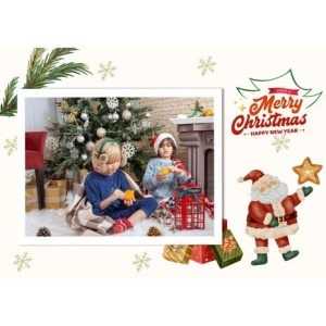 5x7 Folded Personalised Christmas Greeting Cards