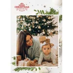 5x7 Folded Personalised Christmas Greeting Cards
