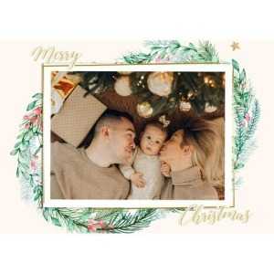 5x7 Folded Personalised Christmas Greeting Cards