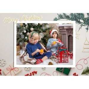 5x7 Folded Personalised Christmas Greeting Cards