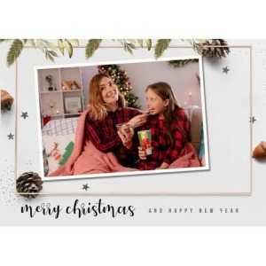 5x7 Folded Personalised Christmas Greeting Cards