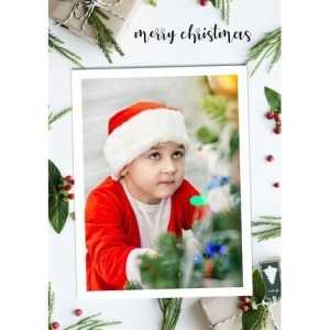5x7 Folded Personalised Christmas Greeting Cards