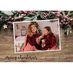 5x7 Folded Personalised Christmas Greeting Cards