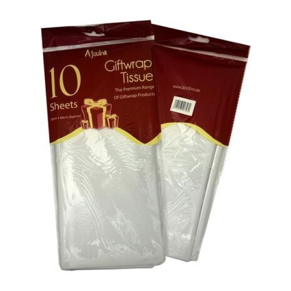 Ajooba Giftwrap Tissue Silver - 50 cmX 66 cm 4 Pcs