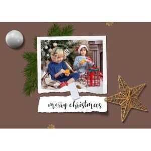 5x7 Folded Personalised Christmas Greeting Cards