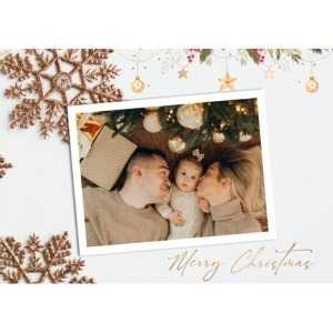 5x7 Folded Personalised Christmas Greeting Cards