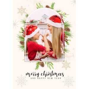 5x7 Folded Personalised Christmas Greeting Cards