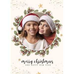 5x7 Folded Personalised Christmas Greeting Cards