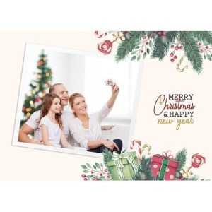 5x7 Folded Personalised Christmas Greeting Cards