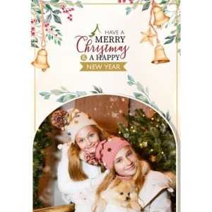 5x7 Folded Personalised Christmas Greeting Cards