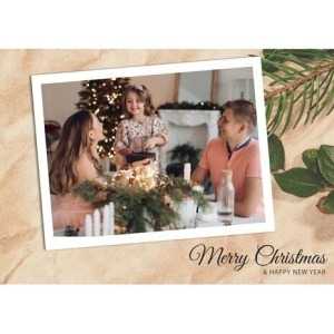5x7 Folded Personalised Christmas Greeting Cards