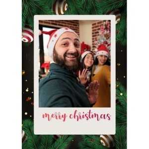 5x7 Folded Personalised Christmas Greeting Cards