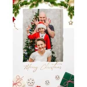 5x7 Folded Personalised Christmas Greeting Cards