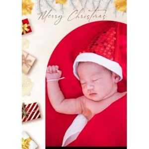 5x7 Folded Personalised Christmas Greeting Cards