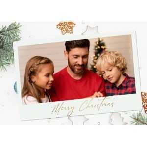 5x7 Folded Personalised Christmas Greeting Cards