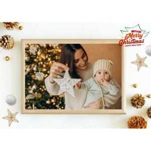 5x7 Folded Personalised Christmas Greeting Cards