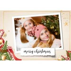 5x7 Folded Personalised Christmas Greeting Cards