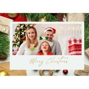 5x7 Folded Personalised Christmas Greeting Cards