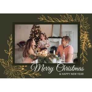5x7 Folded Personalised Christmas Greeting Cards