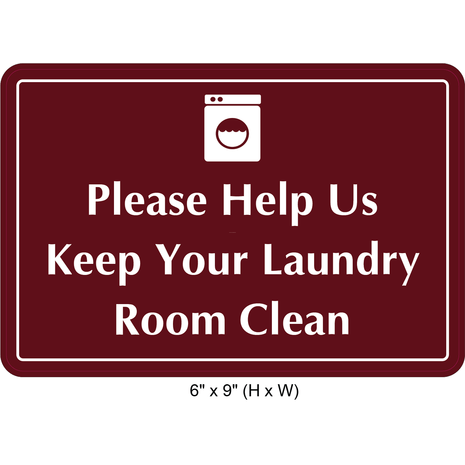 Waterproof Sticker Laundry Room Signs Labels