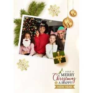 5x7 Folded Personalised Christmas Greeting Cards