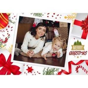 5x7 Folded Personalised Christmas Greeting Cards