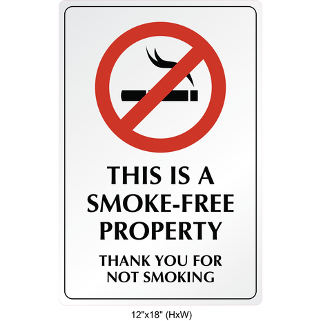 Waterproof Sticker No Smoking Signs Labels