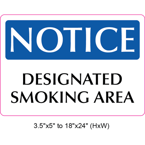 Waterproof Sticker No Smoking Signs Labels