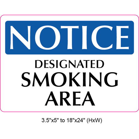 Waterproof Sticker No Smoking Signs Labels