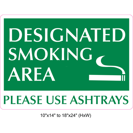 Waterproof Sticker No Smoking Signs Labels