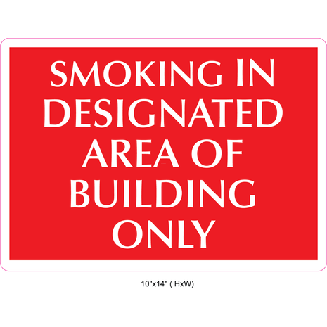 Waterproof Sticker No Smoking Signs Labels