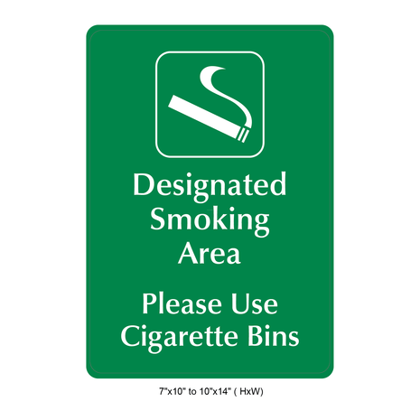 Waterproof Sticker No Smoking Signs Labels