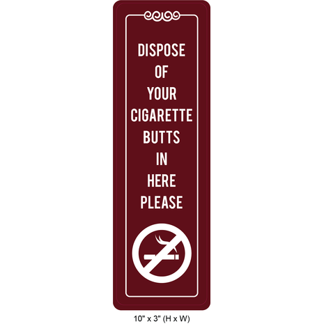 Waterproof Sticker No Smoking Signs Labels