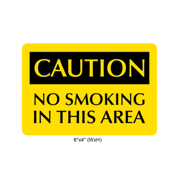 Waterproof Sticker No Smoking Signs Labels- NSS 095 - Personalised ...
