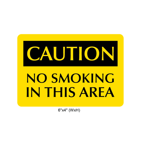 Waterproof Sticker No Smoking Signs Labels