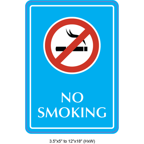 Waterproof Sticker No Smoking Signs Labels