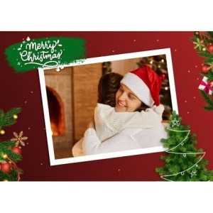 5x7 Flat Personalised Christmas Greeting Cards
