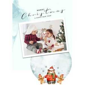 5x7 Flat Personalised Christmas Greeting Cards