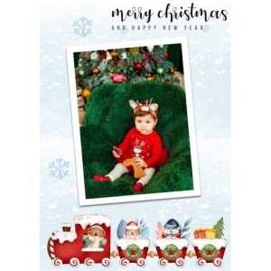 5x7 Flat Personalised Christmas Greeting Cards