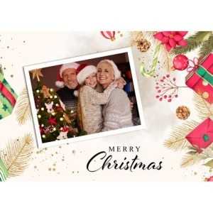 5x7 Flat Personalised Christmas Greeting Cards