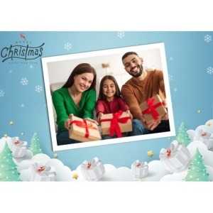 5x7 Flat Personalised Christmas Greeting Cards