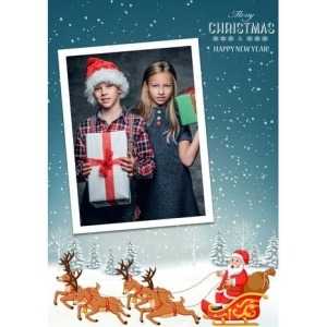 5x7 Flat Personalised Christmas Greeting Cards