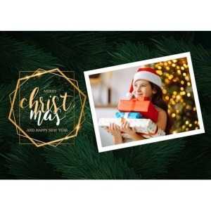 5x7 Flat Personalised Christmas Greeting Cards