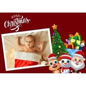 5x7 Flat Personalised Christmas Greeting Cards