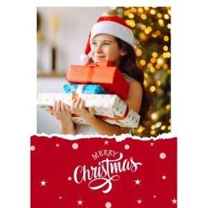 5x7 Flat Personalised Christmas Greeting Cards