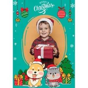 5x7 Flat Personalised Christmas Greeting Cards
