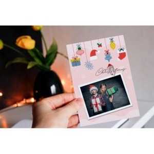 5x7 Flat Personalised Christmas Greeting Cards 2 Christmas Flat Card MU 11