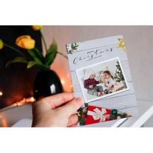 5x7 Flat Personalised Christmas Greeting Cards 2 Christmas Flat Card MU 3