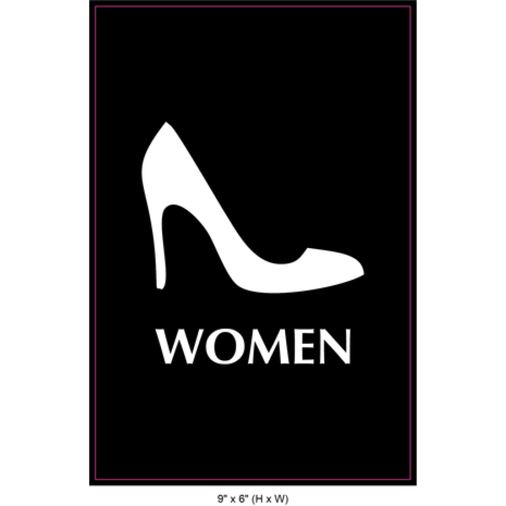 Female Label Waterproof Sticker Toilet Signs Labels- Fancy For Women - Personalised ...